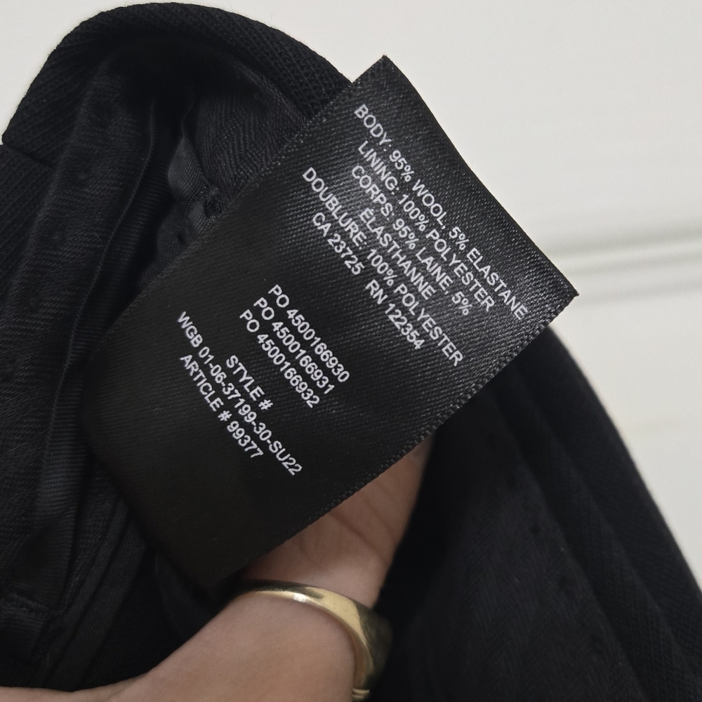 Aritzia Babaton Atelier Agency Pant Trousers City Twill Wide Leg Size 00 Black - Picture 11 of 14